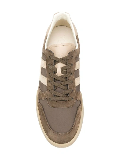 Shop Hogan Men's Brown Leather Sneakers