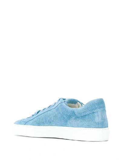 Shop Hide & Jack Hide&jack Men's Light Blue Leather Sneakers