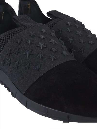 Shop Jimmy Choo Men's Black Synthetic Fibers Slip On Sneakers