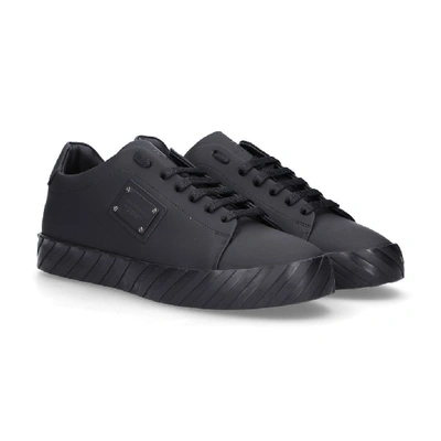 Shop Philipp Plein Men's Black Leather Sneakers