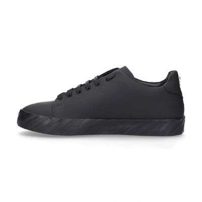 Shop Philipp Plein Men's Black Leather Sneakers