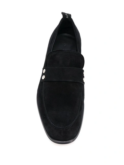 Shop Alexander Mcqueen Men's Black Leather Loafers