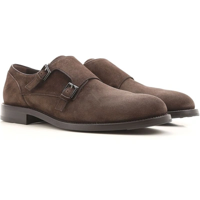 Shop Tod's Men's Brown Suede Monk Strap Shoes