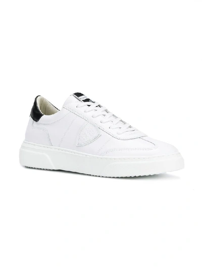 Philippe Model Temple Low Sneakers In White Leather In White