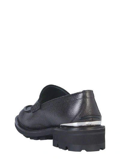 Shop Alexander Mcqueen Men's Black Leather Loafers