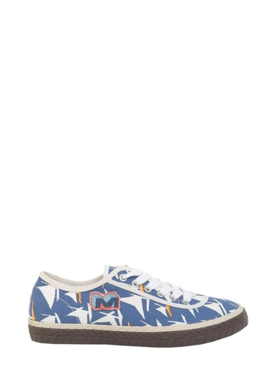 Shop Marni Men's Blue Fabric Sneakers