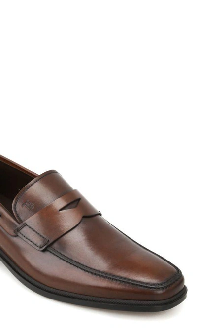 Shop Tod's Men's Brown Leather Loafers