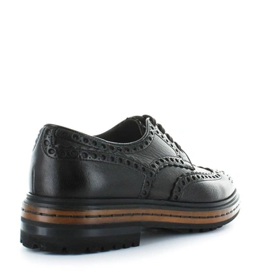 Shop Santoni Men's Black Leather Lace-up Shoes