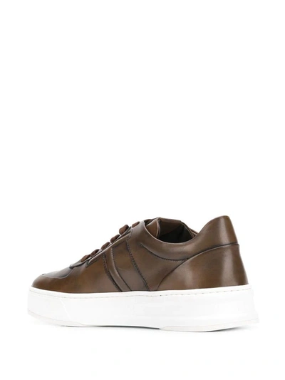 Shop Tod's Men's Brown Leather Sneakers