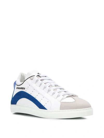 Shop Dsquared2 Men's White Leather Sneakers
