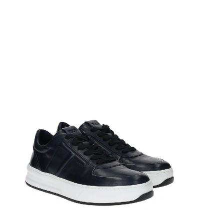 Shop Tod's Men's Blue Leather Sneakers