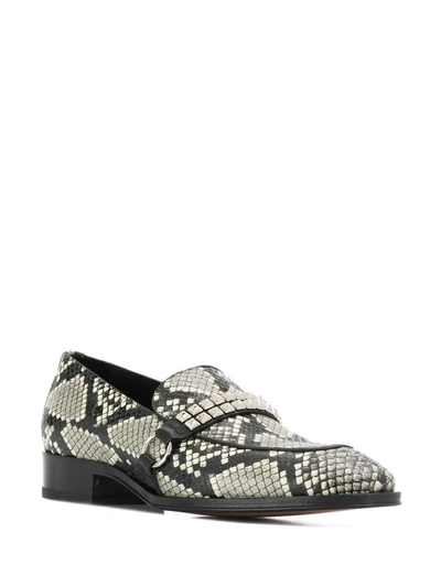 Shop Giuseppe Zanotti Design Men's Grey Leather Loafers