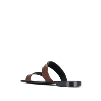 Shop Giuseppe Zanotti Design Men's Brown Leather Sandals