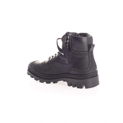 Shop Loewe Men's Black Leather Ankle Boots