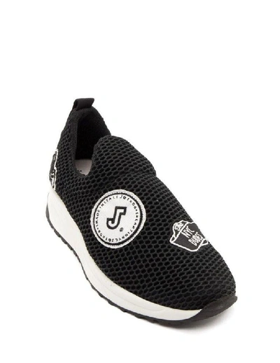 Shop Joshua Sanders Men's Black Fabric Slip On Sneakers