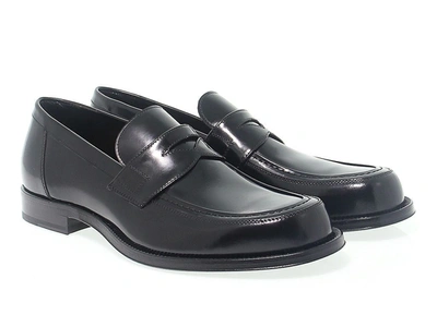 Shop Cesare Paciotti Men's Black Leather Loafers