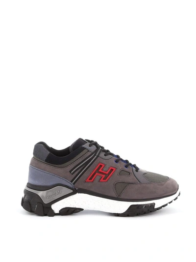 Shop Hogan Men's Grey Suede Sneakers