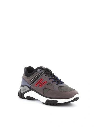 Shop Hogan Men's Grey Suede Sneakers