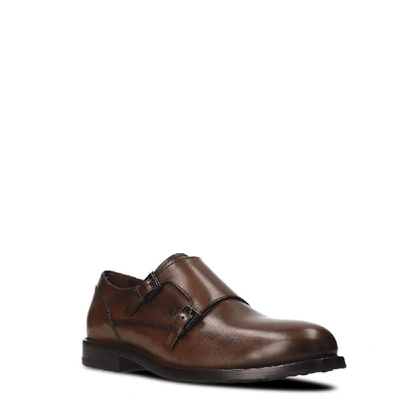 Shop Tod's Men's Brown Leather Monk Strap Shoes