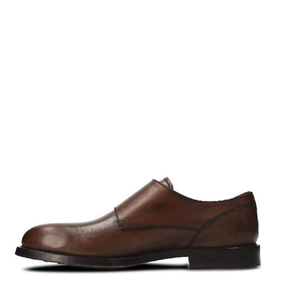 Shop Tod's Men's Brown Leather Monk Strap Shoes