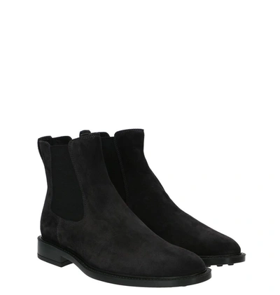 Shop Tod's Men's Grey Suede Ankle Boots