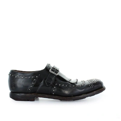 Shop Church's Men's Grey Leather Monk Strap Shoes