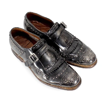 Shop Church's Men's Grey Leather Monk Strap Shoes