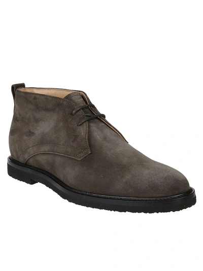 Shop Tod's Men's Brown Suede Ankle Boots