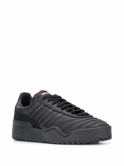 Shop Adidas Originals Adidas Men's Black Leather Sneakers