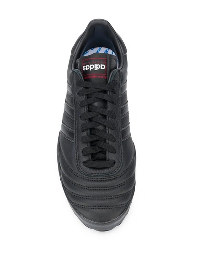 Shop Adidas Originals Adidas Men's Black Leather Sneakers