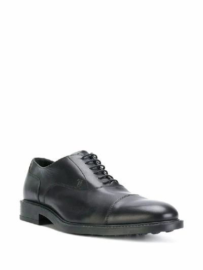 Shop Tod's Men's Black Leather Lace-up Shoes