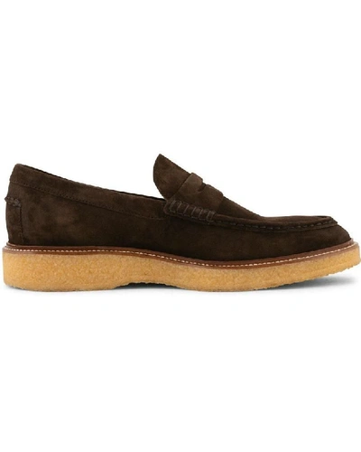 Shop Tod's Men's Brown Suede Loafers