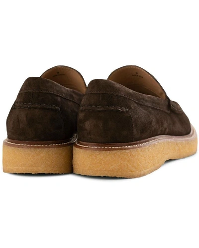 Shop Tod's Men's Brown Suede Loafers