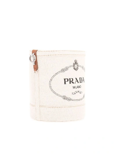 Shop Prada Women's Beige Leather Handbag