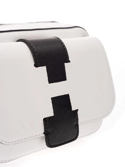 Shop Hogan Women's White Leather Shoulder Bag