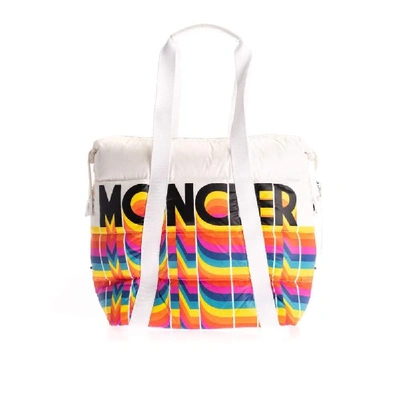 Shop Moncler Women's White Nylon Tote