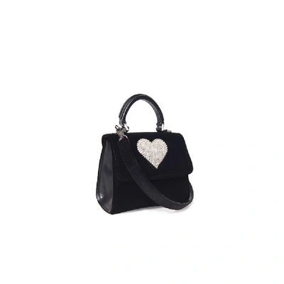 Shop Les Petits Joueurs Women's Black Leather Shoulder Bag