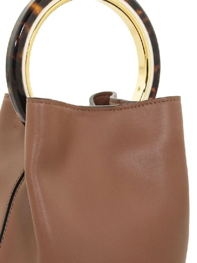 Shop Marni Women's Brown Leather Handbag