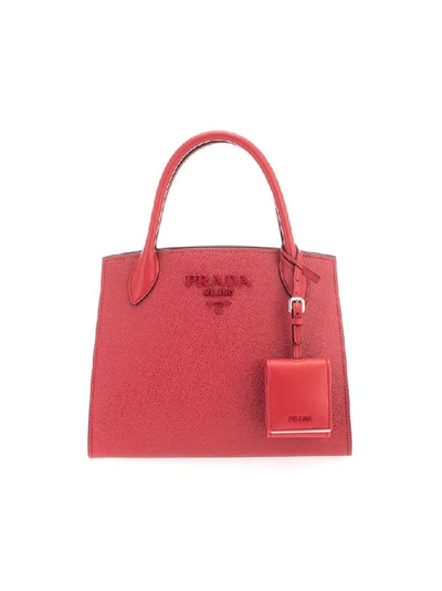 Shop Prada Women's Burgundy Leather Handbag
