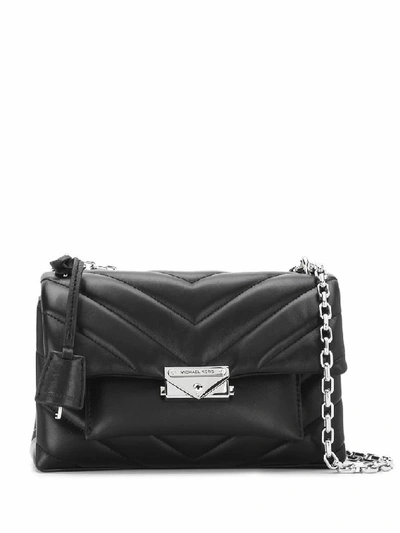 Shop Michael Kors Women's Black Leather Shoulder Bag