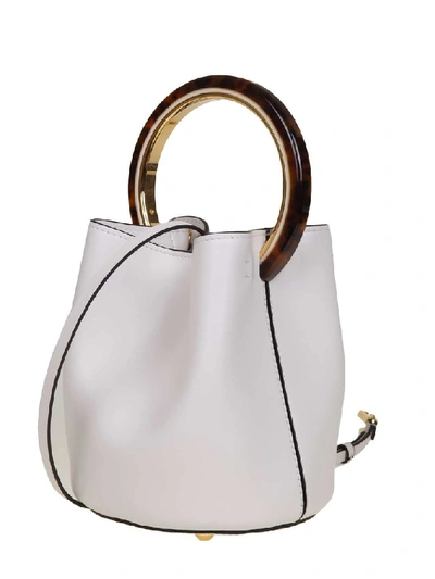 Shop Marni Women's White Leather Handbag
