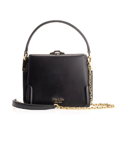 Shop Prada Women's Black Leather Handbag