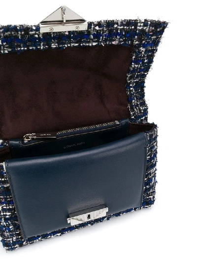 Shop Michael Kors Women's Blue Wool Shoulder Bag