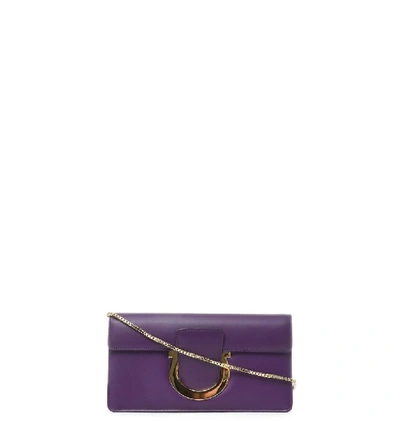 Shop Ferragamo Salvatore  Women's Purple Leather Pouch
