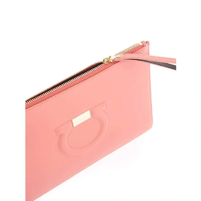 Shop Ferragamo Salvatore  Women's Pink Leather Pouch