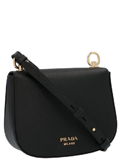 Shop Prada Women's Black Leather Shoulder Bag