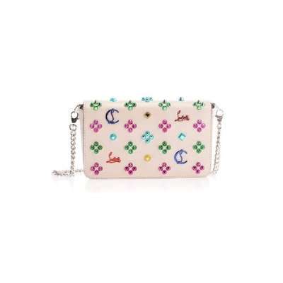 Shop Christian Louboutin Women's Beige Leather Pouch