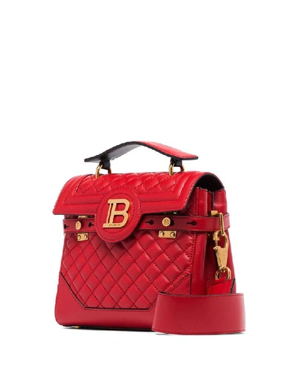 Shop Balmain Women's Red Leather Handbag