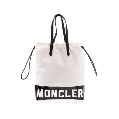 Shop Moncler Women's White Polyester Tote