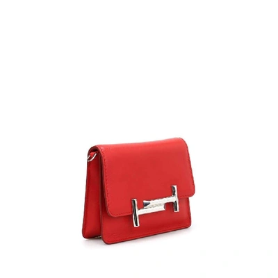 Shop Tod's Women's Red Leather Pouch
